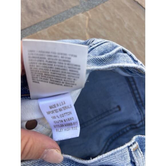 AGOLDE Jeans Womens 25 Riley High Rise Slim Straight Button Fly Denim - Picture 3 of 4